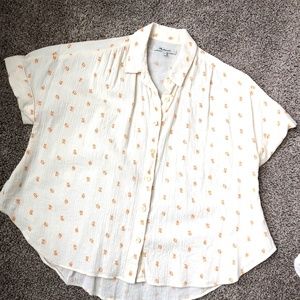 Madewell size xs cream cropped top